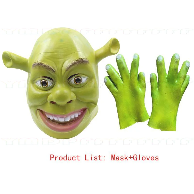 Movie Green Monster King Shrek Cosplay Mask Headset Gloves Halloween Makeup Ball Party Funny Adult Latex Cartoon New
Movie Green Monster King Shrek Cosplay Mask Headset Gloves Halloween Makeup Ball Party Funny Adult Latex Cartoon New