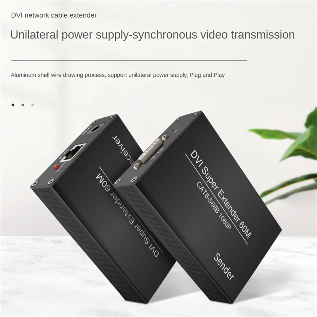 Popular DVI Extender RJ45 Cat6 Cable Extender to 196.8Ft Transmitter Receiver DVI Ethernet Adapter HD 1920X1200 US Plug
Popular DVI Extender RJ45 Cat6 Cable Extender to 196.8Ft Transmitter Receiver DVI Ethernet Adapter HD 1920X1200 US Plug