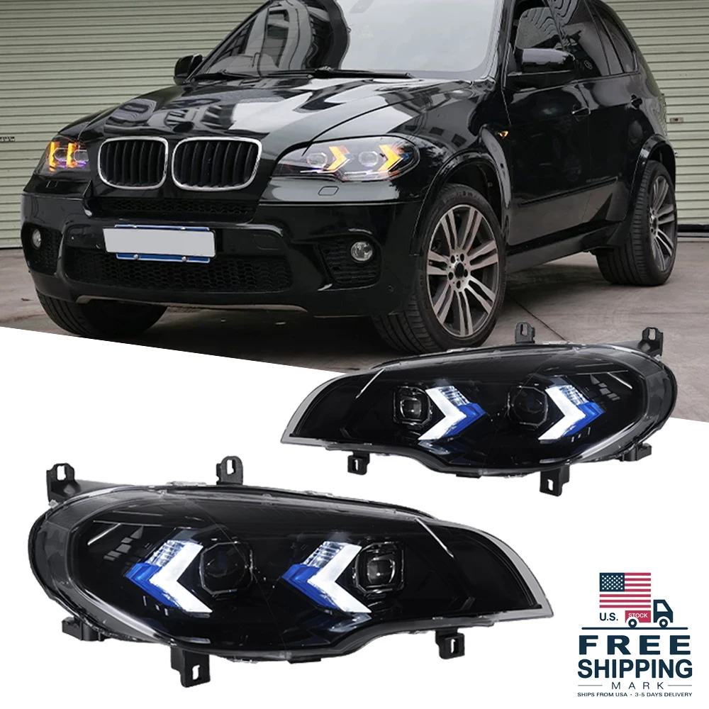 Автозапчасти для BMW X5 E70: Фары 2007-2013, модифицированные под новые динамические светодиодные ДХО и указатели поворота, автоаксессуары
Автозапчасти для BMW X5 E70: Фары 2007-2013, модифицированные под новые динамические светодиодные ДХО и указатели поворота, автоаксессуары