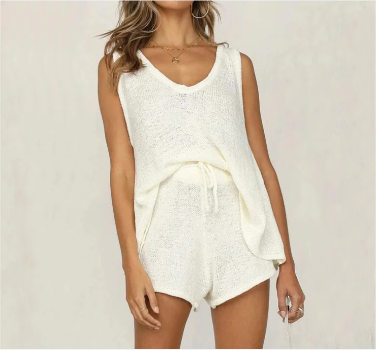 Богемные вязаные женские одинаковые комплекты, одежда для дома, майки с открытой спиной, топы, шорты, комплект из двух предметов, летний праздничный костюм Femme
Богемные вязаные женские одинаковые комплекты, одежда для дома, майки с открытой спиной, топы, шорты, комплект из двух предметов, летний праздничный костюм Femme