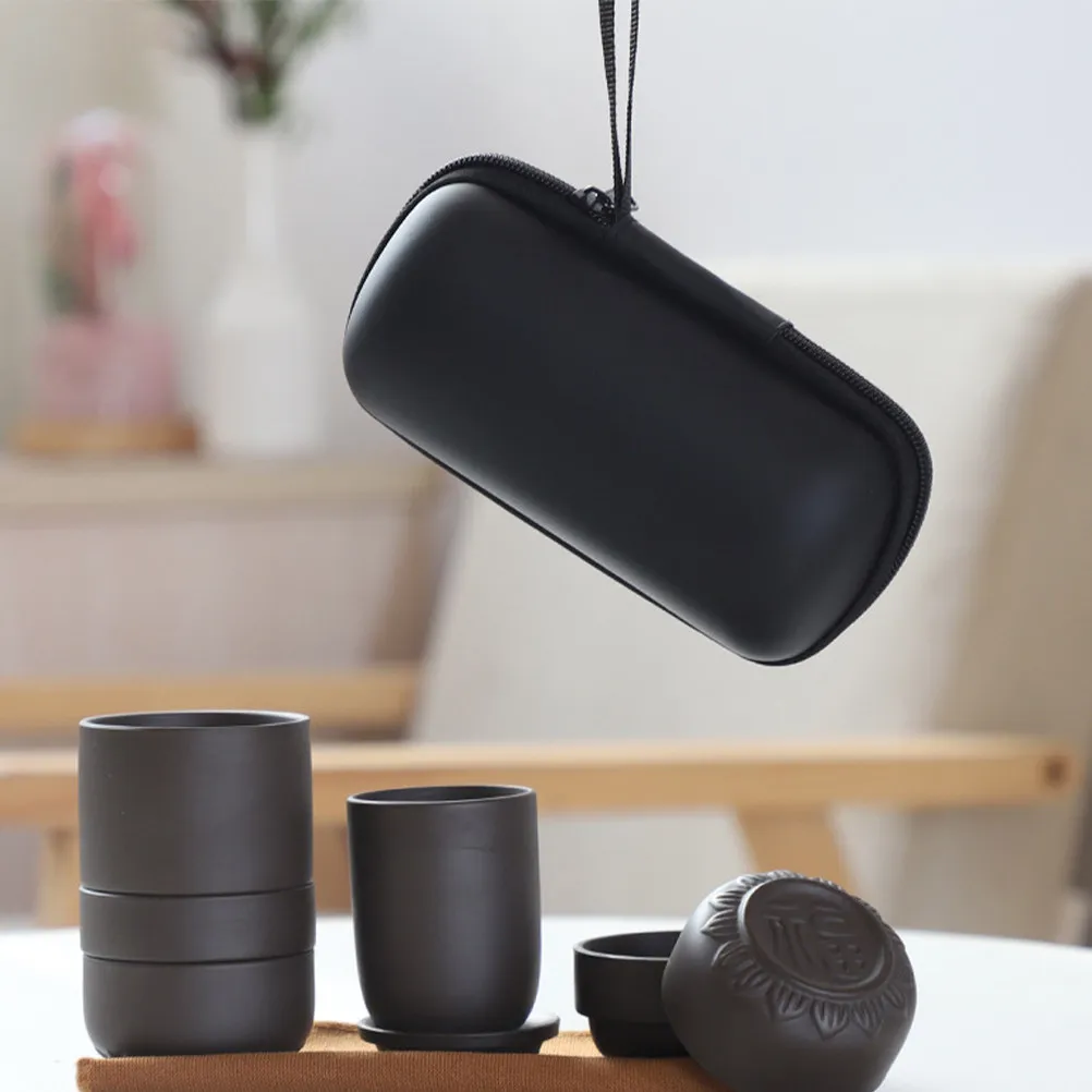 1 Pot 4 Cups Portable Zisha Tea Set Purple Clay Ceramic Teapot Multi-Purpose Travel Camping Office Home Use for Hot Drinks
1 Pot 4 Cups Portable Zisha Tea Set Purple Clay Ceramic Teapot Multi-Purpose Travel Camping Office Home Use for Hot Drinks