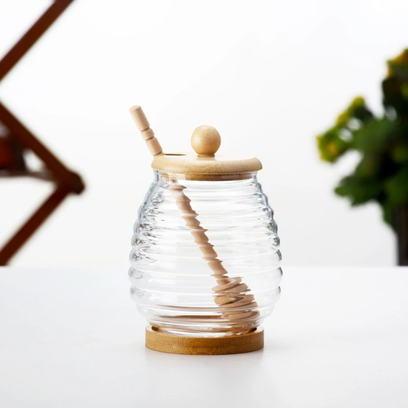 LMM glass sealed jar bamboo and wood lid with stirring rod transparent honey jar for household use
LMM glass sealed jar bamboo and wood lid with stirring rod transparent honey jar for household use