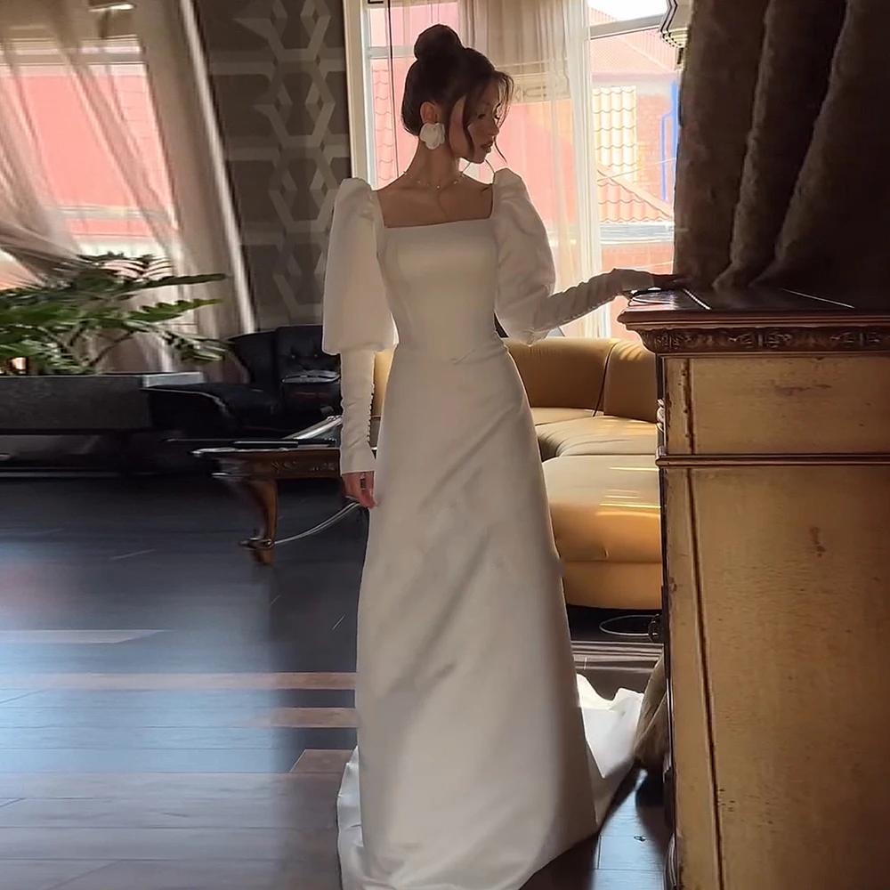 Eightale Arabic Wedding Dresses Strapless Customized Satin Long Sleeves Ivory Mermaid Bridal Gowns Vestidos De Novia
Eightale Arabic Wedding Dresses Strapless Customized Satin Long Sleeves Ivory Mermaid Bridal Gowns Vestidos De Novia