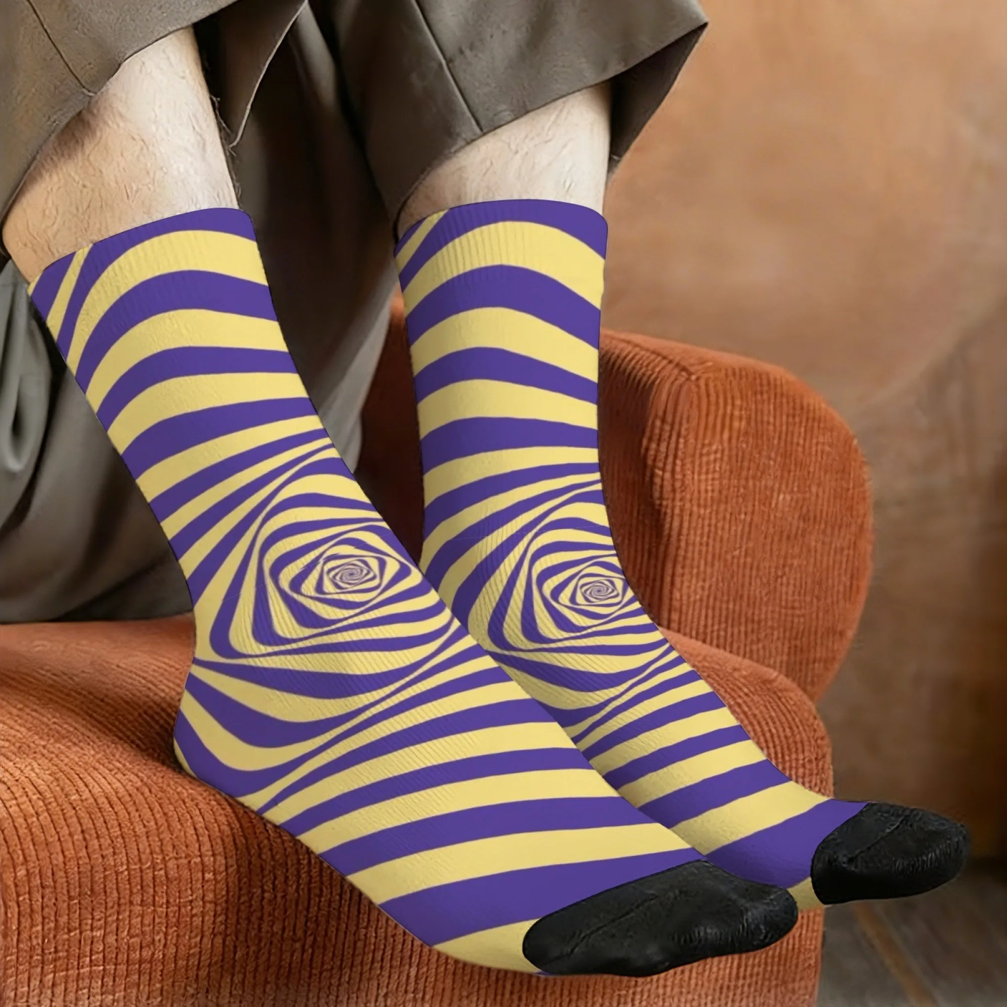Psychedelic Vortex Op Art Style Men's Socks Comfortable Soft Non-slip Breathable Casual Compression Socks Fun Holiday Party Gift
Psychedelic Vortex Op Art Style Men's Socks Comfortable Soft Non-slip Breathable Casual Compression Socks Fun Holiday Party Gift