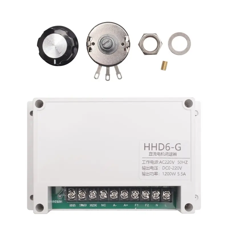 Контроллер скорости двигателя HHD6-G PWM, вход AC220V, выход DC 0-220V, 1200W, регулируемый от -10 до +65°C, модуль электропитания
Контроллер скорости двигателя HHD6-G PWM, вход AC220V, выход DC 0-220V, 1200W, регулируемый от -10 до +65°C, модуль электропитания