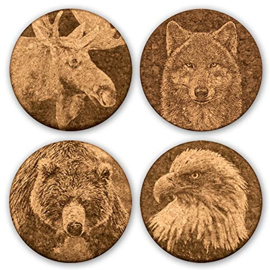 Premium Quality Laser Art Engraved Absorbent Cork Drink Coasters by,,Natural Cork, Dual Layer Won't Chip or Break, Cushion Feet
Premium Quality Laser Art Engraved Absorbent Cork Drink Coasters by,,Natural Cork, Dual Layer Won't Chip or Break, Cushion Feet