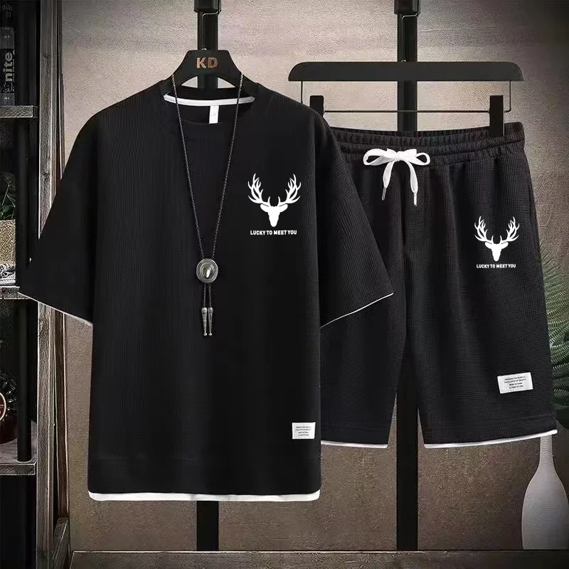2026 New summer breathable men's short-sleeved T-shirt and shorts two-piece set, fashionable outdoor beach casual men's suit
2026 New summer breathable men's short-sleeved T-shirt and shorts two-piece set, fashionable outdoor beach casual men's suit