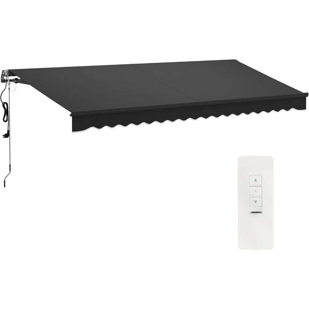 15' x 10' Electric Retractable Awning with Remote Controller, Aluminum Frame Motorized Patio Awning, UV30+ Protection Sun Shade
15' x 10' Electric Retractable Awning with Remote Controller, Aluminum Frame Motorized Patio Awning, UV30+ Protection Sun Shade