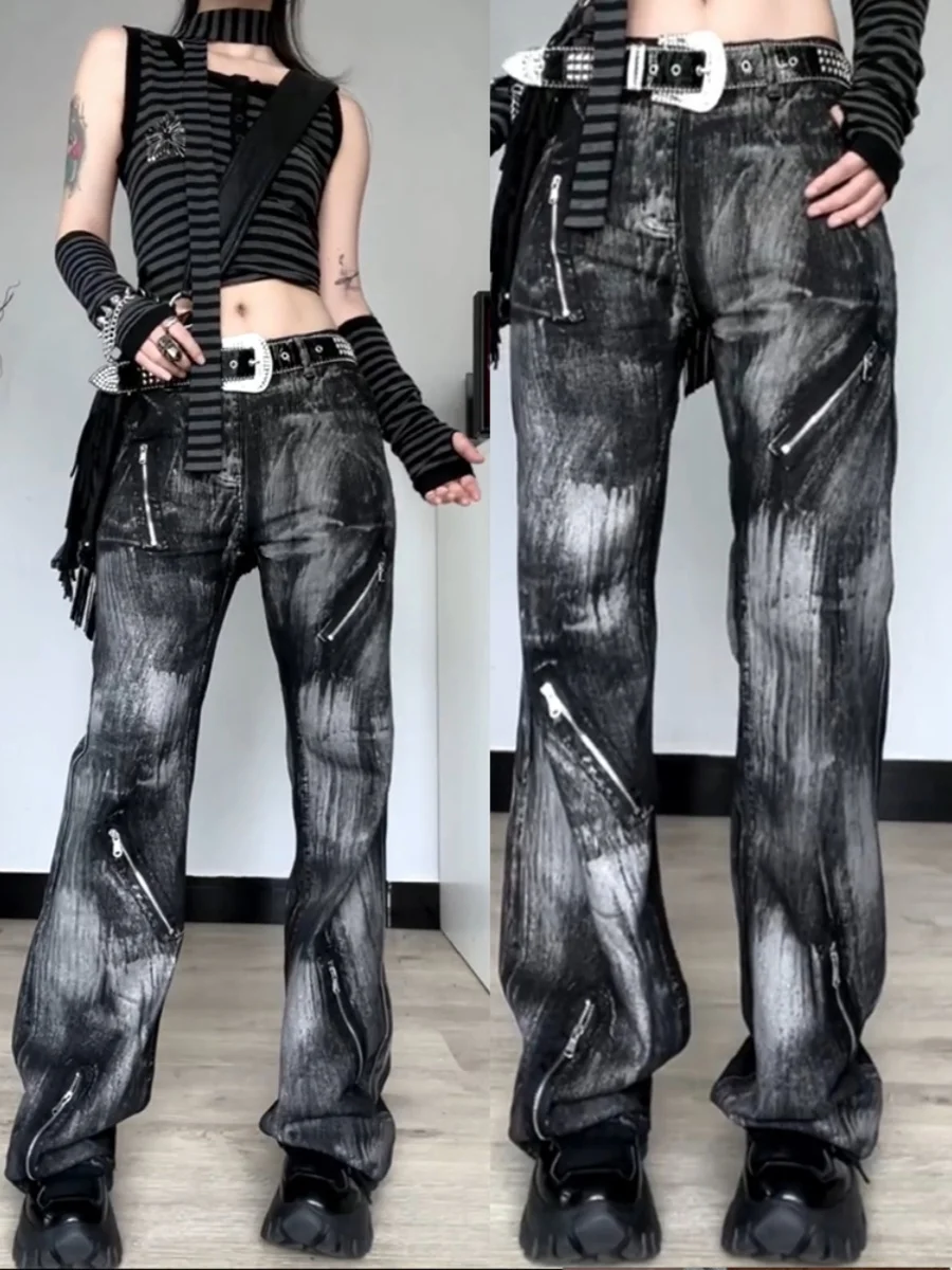 Y2K Subculture Zipper Straight Leg Denim Jeans Women's Autumn Winter American High Street Design plus Size Big Size Slimming ...
Y2K Subculture Zipper Straight Leg Denim Jeans Women's Autumn Winter American High Street Design plus Size Big Size Slimming ...