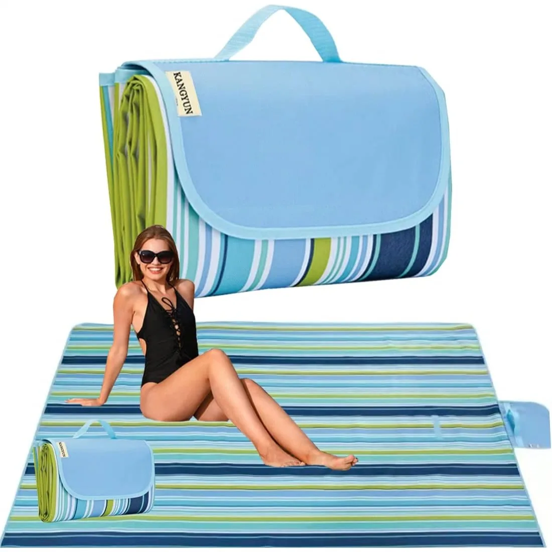 Extra Large Beach Blanket 80x60 Inch Waterproof Sand Proof Picnic Mat for Outdoor Camping
Extra Large Beach Blanket 80x60 Inch Waterproof Sand Proof Picnic Mat for Outdoor Camping