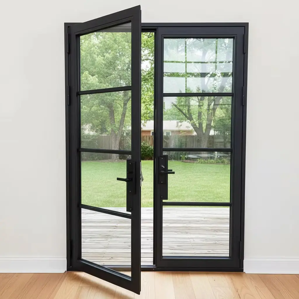 Customized Multi Sized Aluminum Frame Double Layer Glass Door Entrance French Style Double Doors French Anti Theft Hinged Doors
Customized Multi Sized Aluminum Frame Double Layer Glass Door Entrance French Style Double Doors French Anti Theft Hinged Doors