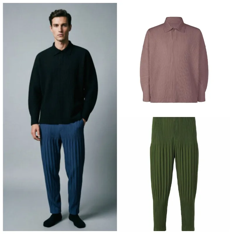 Miyake Pleated Polo Shirt Set Plisse 2026 Summer Classic Pleats Polo Shirt + Solid Color Harem Pants Fold 2-Piece Set Clothing
Miyake Pleated Polo Shirt Set Plisse 2026 Summer Classic Pleats Polo Shirt + Solid Color Harem Pants Fold 2-Piece Set Clothing