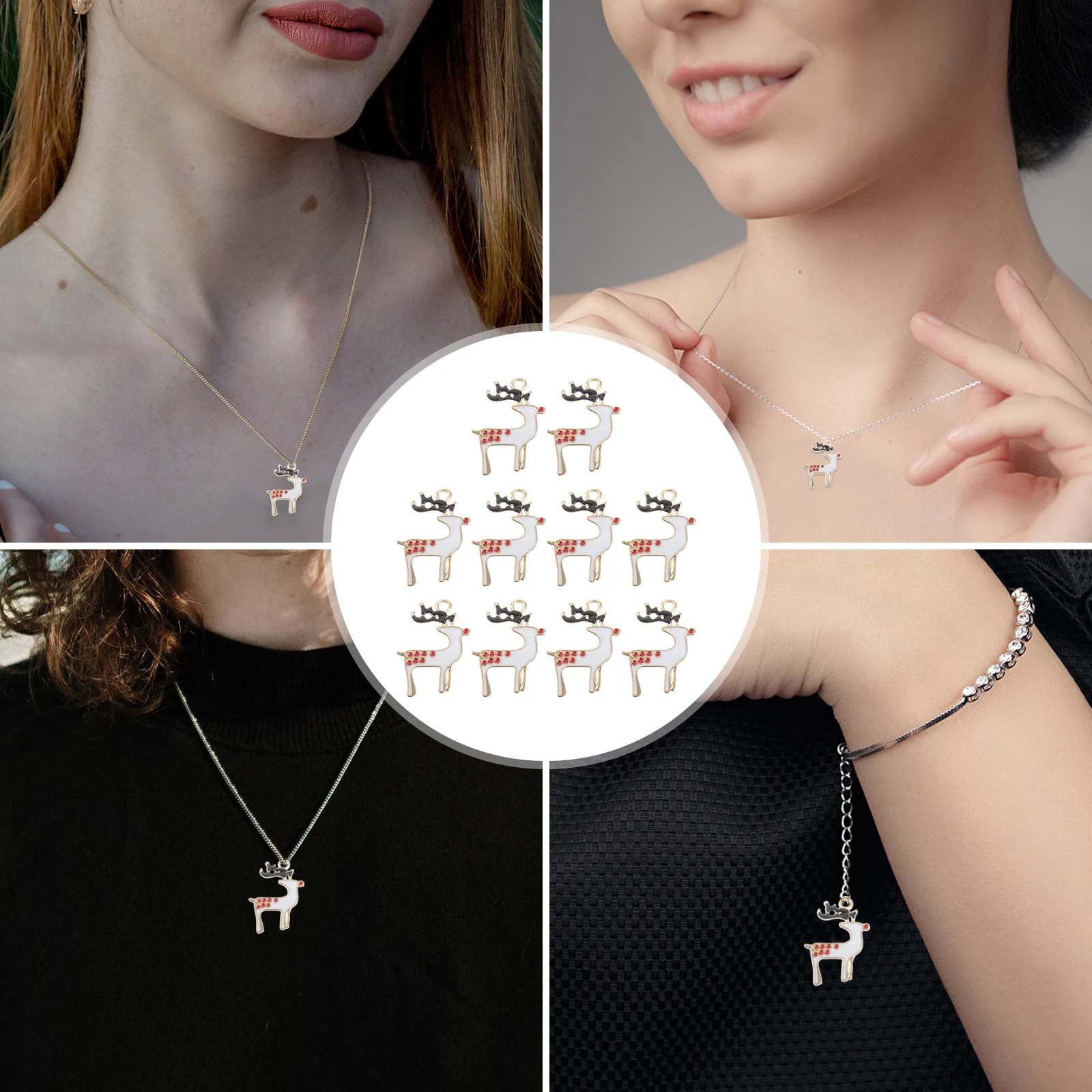 10 Pcs Jewelry for Girls Christmas Deer Ornaments Charms Iron Pendants Mini Diy Bracelet Necklace Supplies Making Miss
10 Pcs Jewelry for Girls Christmas Deer Ornaments Charms Iron Pendants Mini Diy Bracelet Necklace Supplies Making Miss