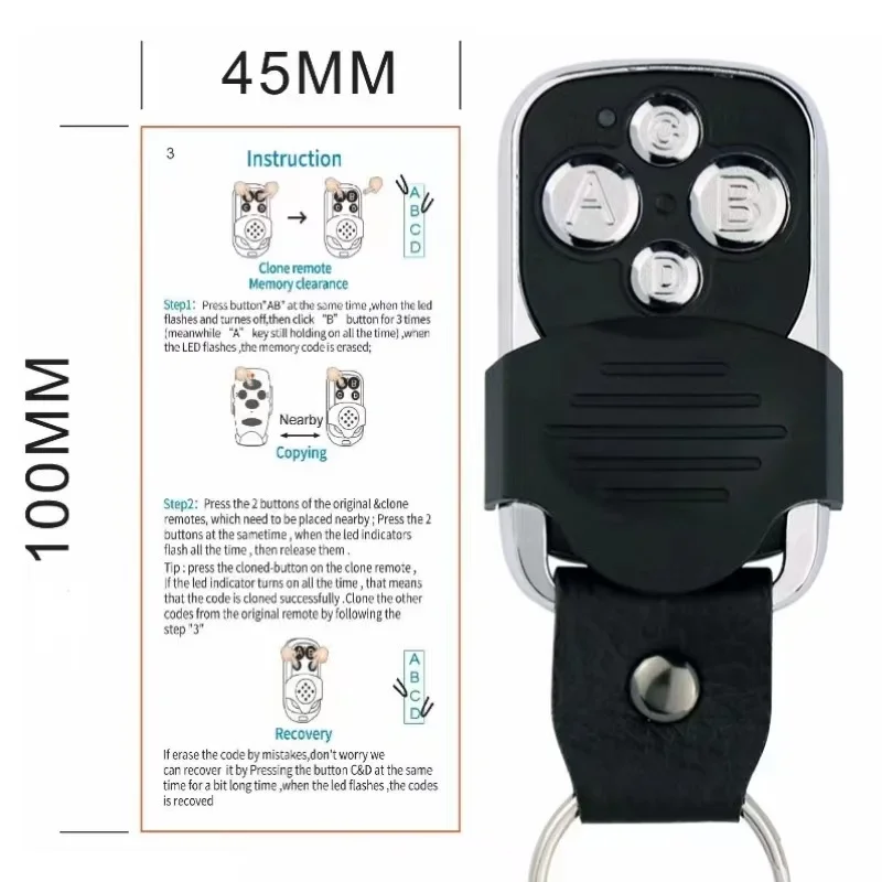433mhz 4 Channel Remote Control for TOP 432EV TOP-432NA TOP432NA 433.92 Mhz Duplicator Garage Door Gate Copy
433mhz 4 Channel Remote Control for TOP 432EV TOP-432NA TOP432NA 433.92 Mhz Duplicator Garage Door Gate Copy