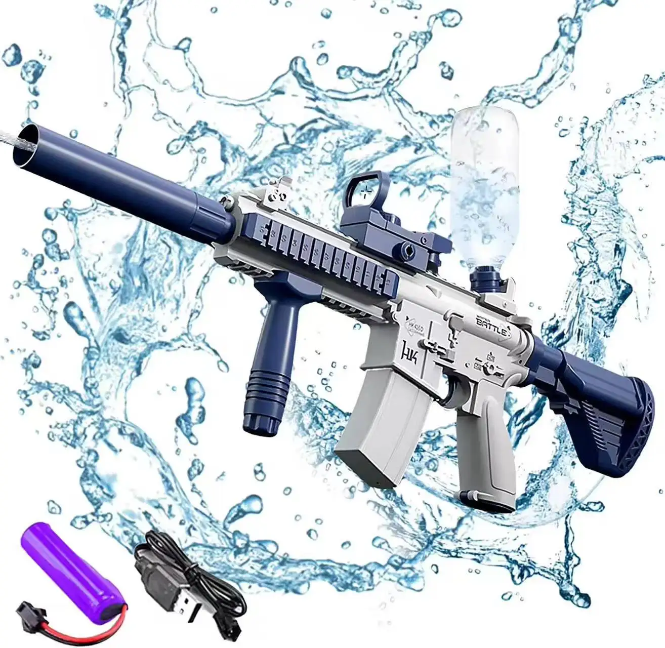 M416 Large Capacity Electric Water Gun Fully Automatic Shooting Toy Summer Water Gun Battle Beach Outdoor Entertainment Toy
M416 Large Capacity Electric Water Gun Fully Automatic Shooting Toy Summer Water Gun Battle Beach Outdoor Entertainment Toy