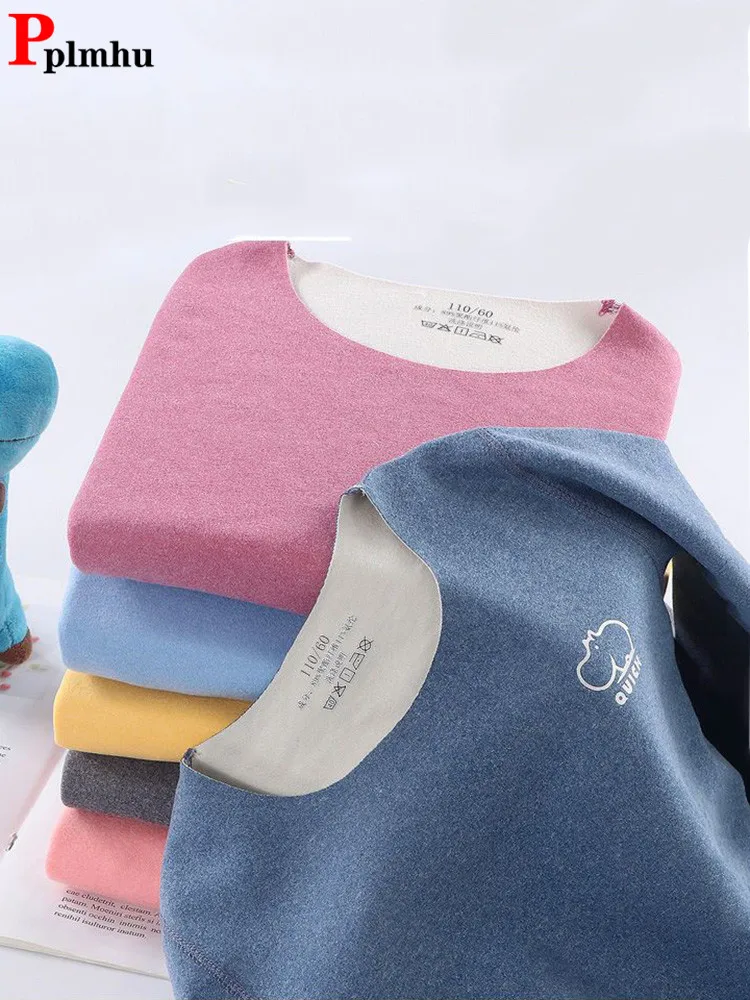 Winter Warm Kids Underwear 2 Piece Sets Round Collar Long Sleeve Boys/Girls Outfit Slim Solid Children Thermals Ensemble New
Winter Warm Kids Underwear 2 Piece Sets Round Collar Long Sleeve Boys/Girls Outfit Slim Solid Children Thermals Ensemble New