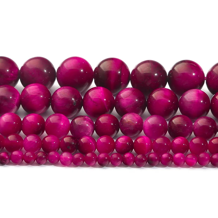 Natural Stone Magenta Tiger Eye Beads Round Loose Spacer Beads For Jewelry Making DIY Bracelet Necklace Accessory
Natural Stone Magenta Tiger Eye Beads Round Loose Spacer Beads For Jewelry Making DIY Bracelet Necklace Accessory