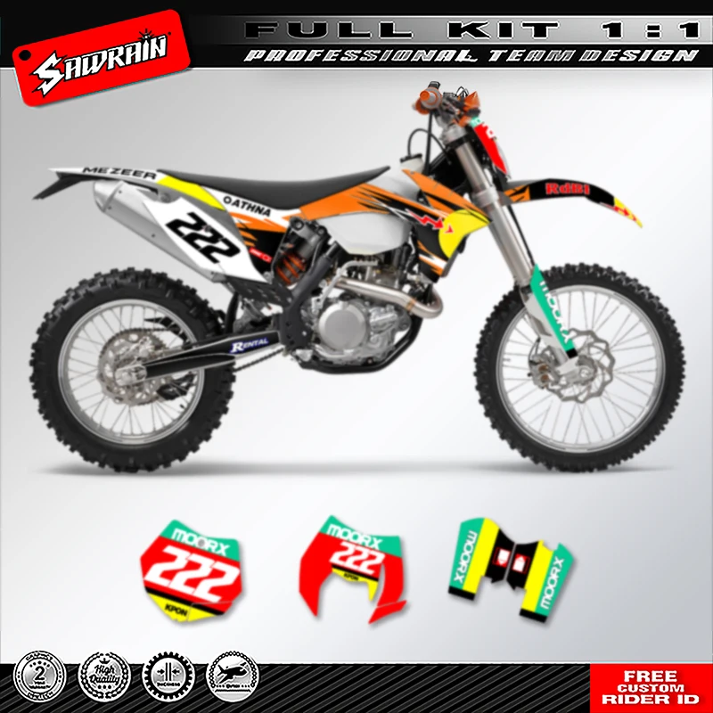 Мотоциклетные графические фоны Sawrain, наборы наклеек для KTM SX SXF 2011 2012, EXC XCW 2012 2013 004
Мотоциклетные графические фоны Sawrain, наборы наклеек для KTM SX SXF 2011 2012, EXC XCW 2012 2013 004