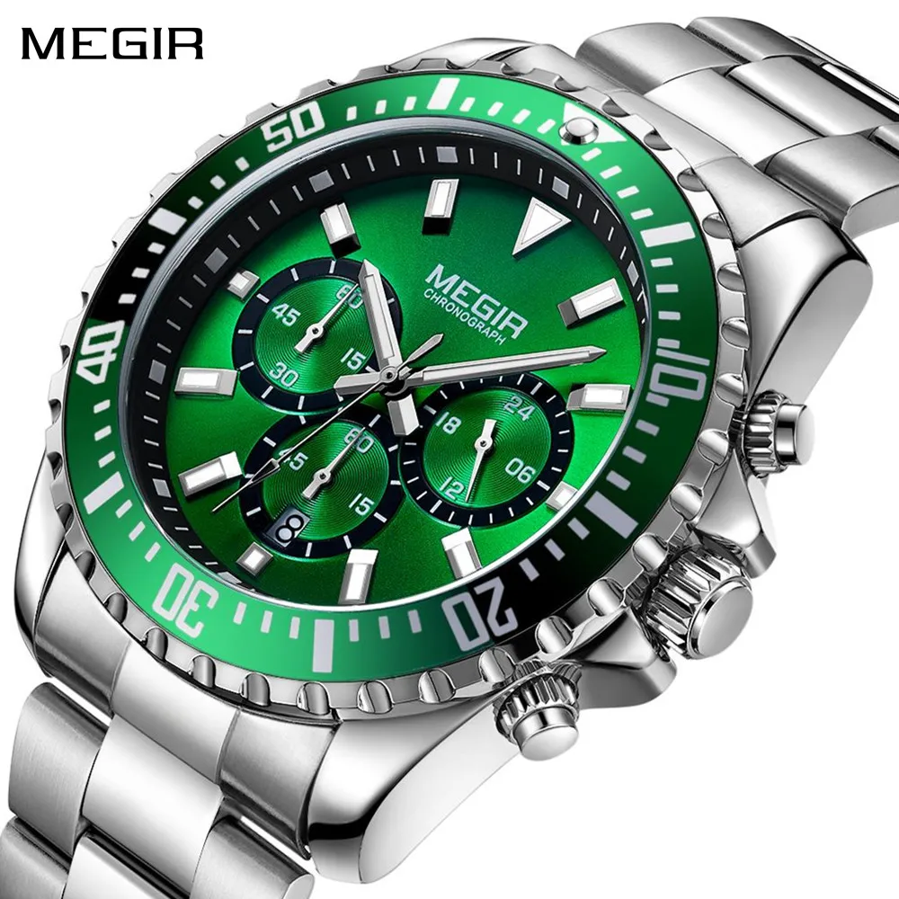 Часы MEGIR для мужчин, роскошные кварцевые деловые наручные часы, водонепроницаемые, светящийся, с датой, хронограф из нержавеющей стали, Reloj Hombre 2064
Часы MEGIR для мужчин, роскошные кварцевые деловые наручные часы, водонепроницаемые, светящийся, с датой, хронограф из нержавеющей стали, Reloj Hombre 2064