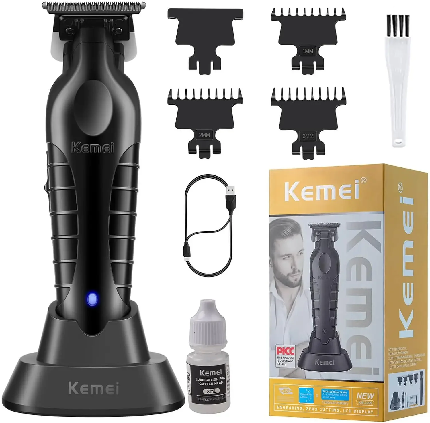Precision T-Blade Trimmer with Charging Dock, Zero-Gap Clipper for Edging, USB Rechargeable Kit
Precision T-Blade Trimmer with Charging Dock, Zero-Gap Clipper for Edging, USB Rechargeable Kit