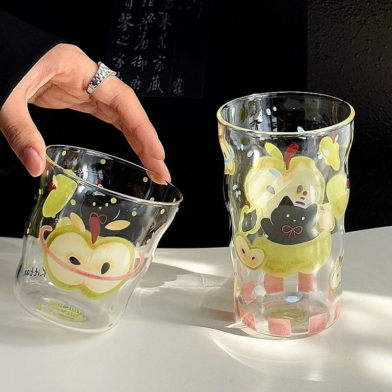 Green Apple Cat Glass Cup, Heat-resistant Water Cups, High-end Luxury Coffee Cup, Cold Drink Juice Beer Cup, Christmas Gift Set
Green Apple Cat Glass Cup, Heat-resistant Water Cups, High-end Luxury Coffee Cup, Cold Drink Juice Beer Cup, Christmas Gift Set