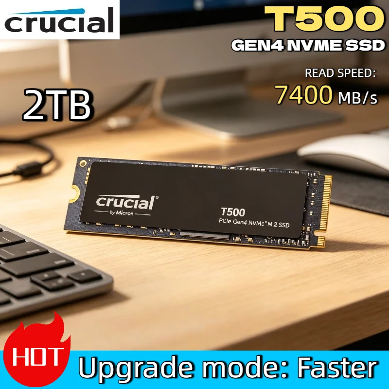 NEW Original Crucial T500 500GB 1TB Gen4 NVMe M.2 Internal Gaming SSD Up to 7300MB/s OEM Package for Laptop Desktop
NEW Original Crucial T500 500GB 1TB Gen4 NVMe M.2 Internal Gaming SSD Up to 7300MB/s OEM Package for Laptop Desktop