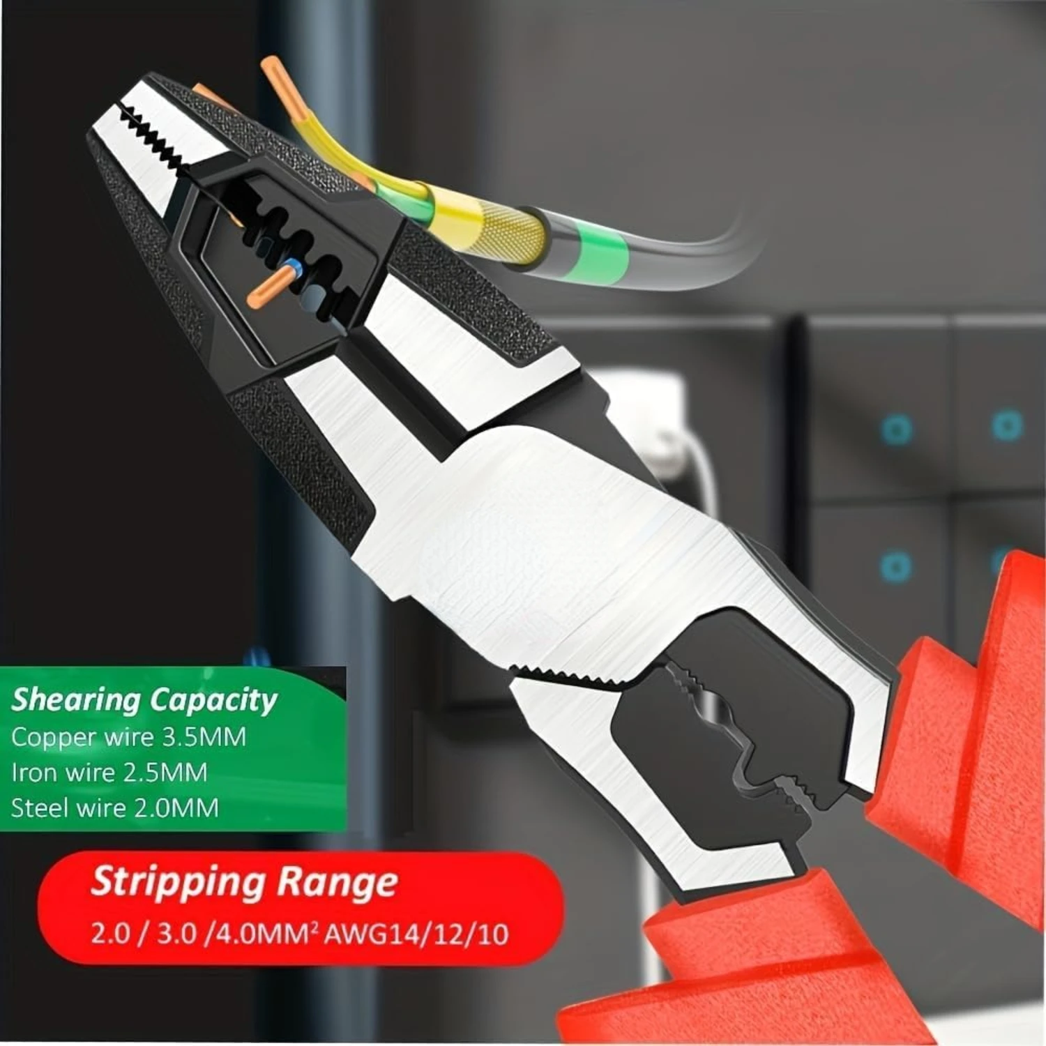 Efficient High-Quality Insulated Wire Stripper Cutter Pliers - Precision Professional Electricians Tool for Crimping and Cutting
Efficient High-Quality Insulated Wire Stripper Cutter Pliers - Precision Professional Electricians Tool for Crimping and Cutting