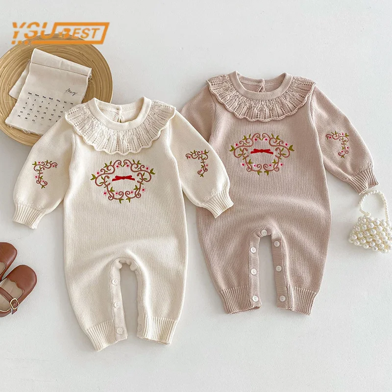 Spring Baby Girls Romper Autumn Long Sleeves Cute Embroidery Knitted Jumpsuit Infant Kids Baby Girls Princess Romper Clothes
Spring Baby Girls Romper Autumn Long Sleeves Cute Embroidery Knitted Jumpsuit Infant Kids Baby Girls Princess Romper Clothes