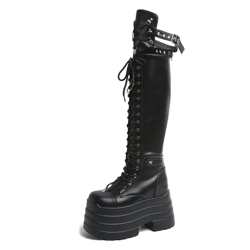 New 2026 Punk Women Ladies Cosplay High Boots Comfort Long Tube Over-the-Knee Boot Platform High Wedges Women Shoes Gothic Style
New 2026 Punk Women Ladies Cosplay High Boots Comfort Long Tube Over-the-Knee Boot Platform High Wedges Women Shoes Gothic Style