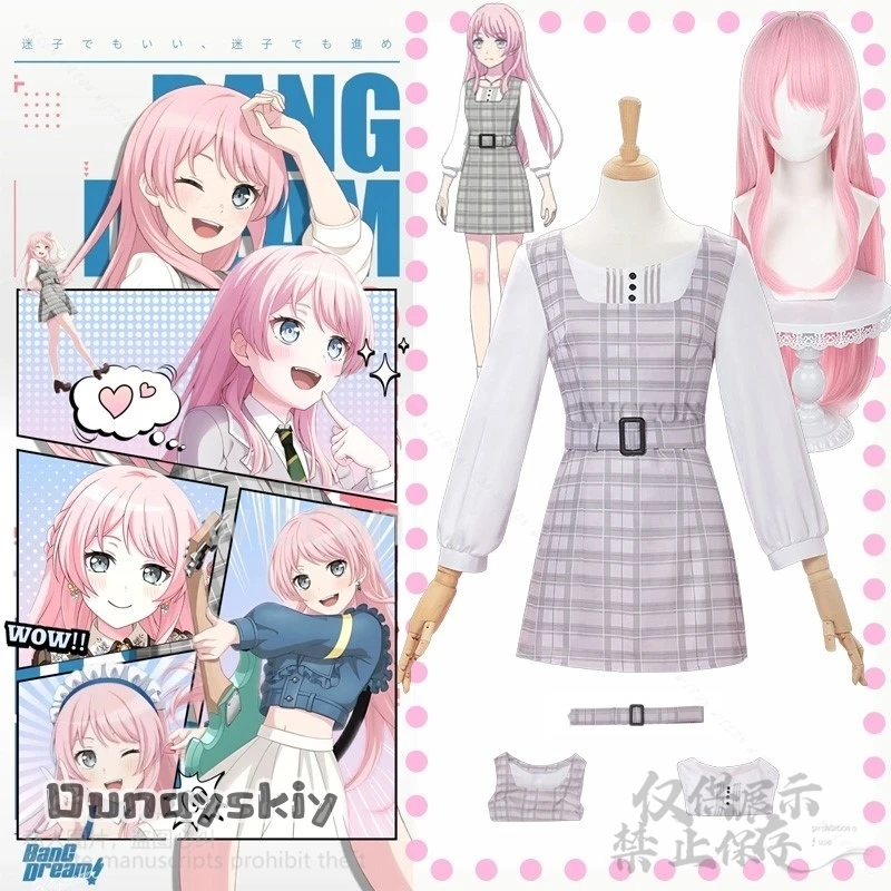 Anime BanG Dream It's MyGO Cosplay Anon Chihaya Costume Long Sleeved Shirt Plaid Girls Casual Dresses Wigs For Girls Customized
Anime BanG Dream It's MyGO Cosplay Anon Chihaya Costume Long Sleeved Shirt Plaid Girls Casual Dresses Wigs For Girls Customized