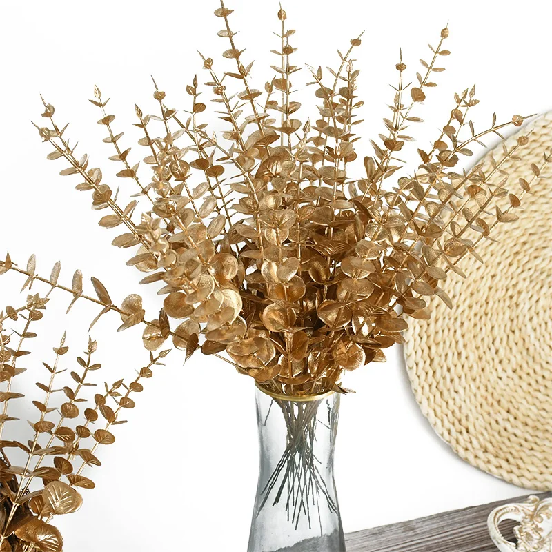 10Pcs 37cm Gold Eucalyptus Leaves Branch Fake Plant Artificial Flowers Bouquets For Home Decoration Wedding Party Table Ornament
10Pcs 37cm Gold Eucalyptus Leaves Branch Fake Plant Artificial Flowers Bouquets For Home Decoration Wedding Party Table Ornament