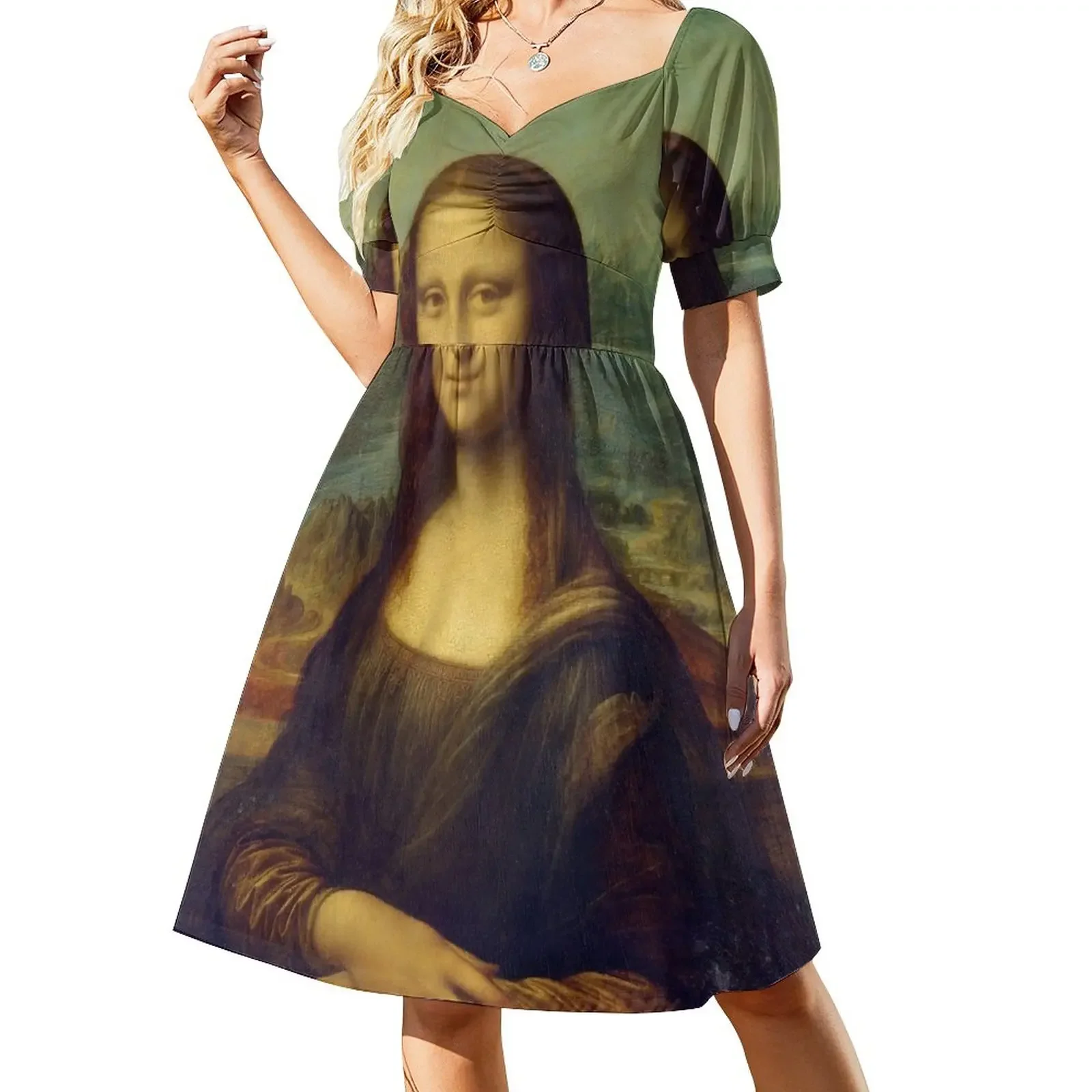Mona Lisa Short-Sleeved Dress women's fashion dresses birthday dress for women luxury 2025
Mona Lisa Short-Sleeved Dress women's fashion dresses birthday dress for women luxury 2025