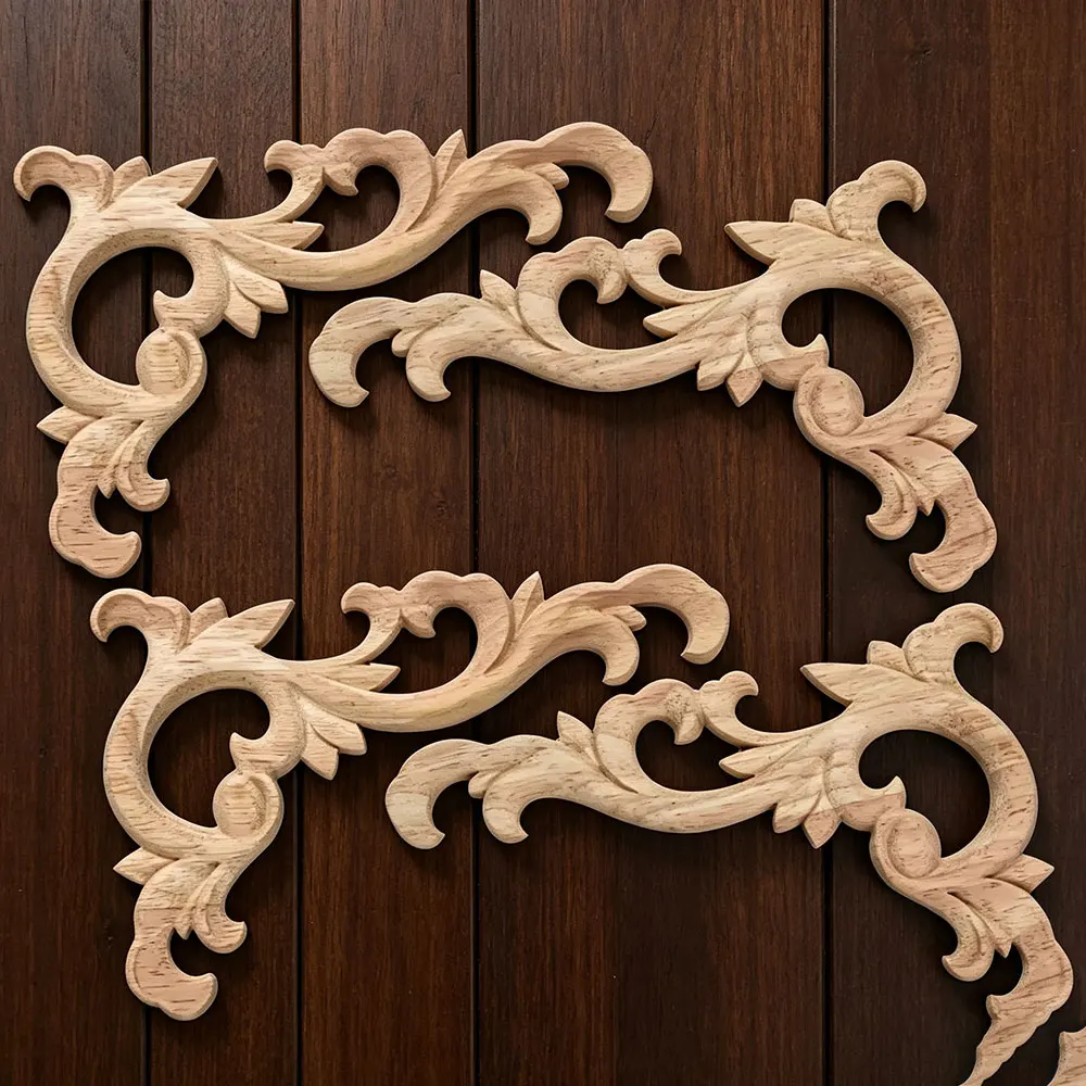4PCS 12/15/18/22cm Wood Onlay Applique Wooden Woodcarving Decal Flower Wood Carved Corner Frame Furniture Decorative Sculptures
4PCS 12/15/18/22cm Wood Onlay Applique Wooden Woodcarving Decal Flower Wood Carved Corner Frame Furniture Decorative Sculptures