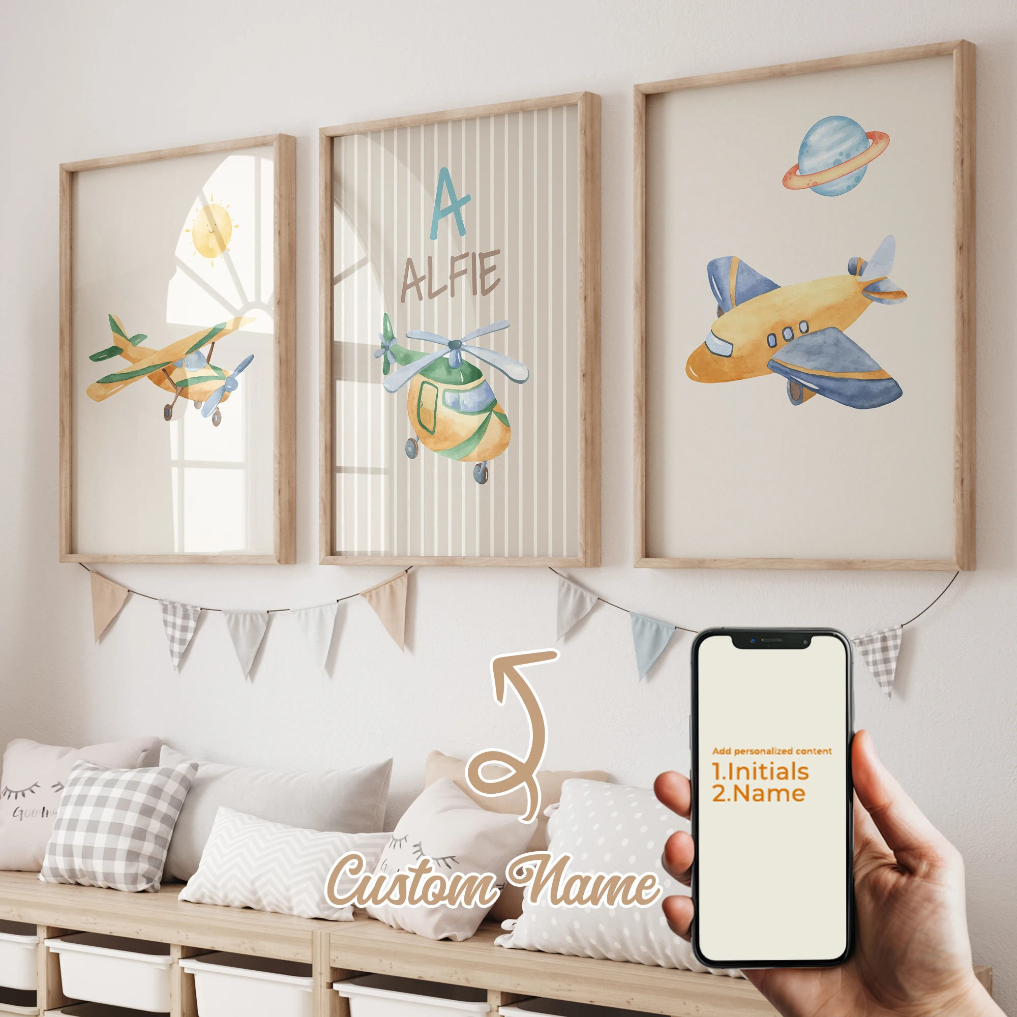 3pcs Personalized Custom Name Cartoon Airplane Wall Art Print Picture Canvas Poster Painting For Living Room Home Decor
3pcs Personalized Custom Name Cartoon Airplane Wall Art Print Picture Canvas Poster Painting For Living Room Home Decor