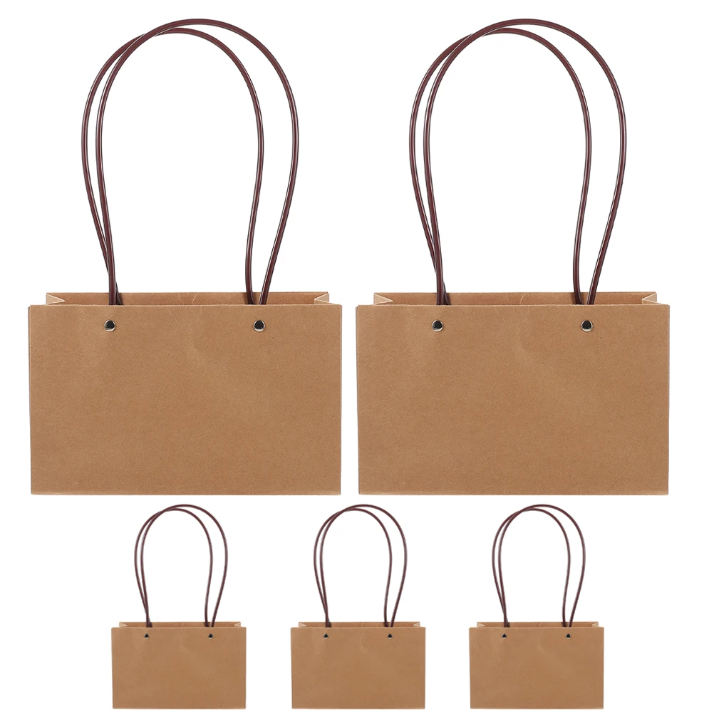 5 Pcs Kraft Paper with Handles for Women Reusable Tote Bouquet Gift Packaging Waterproof Floral Container
5 Pcs Kraft Paper with Handles for Women Reusable Tote Bouquet Gift Packaging Waterproof Floral Container