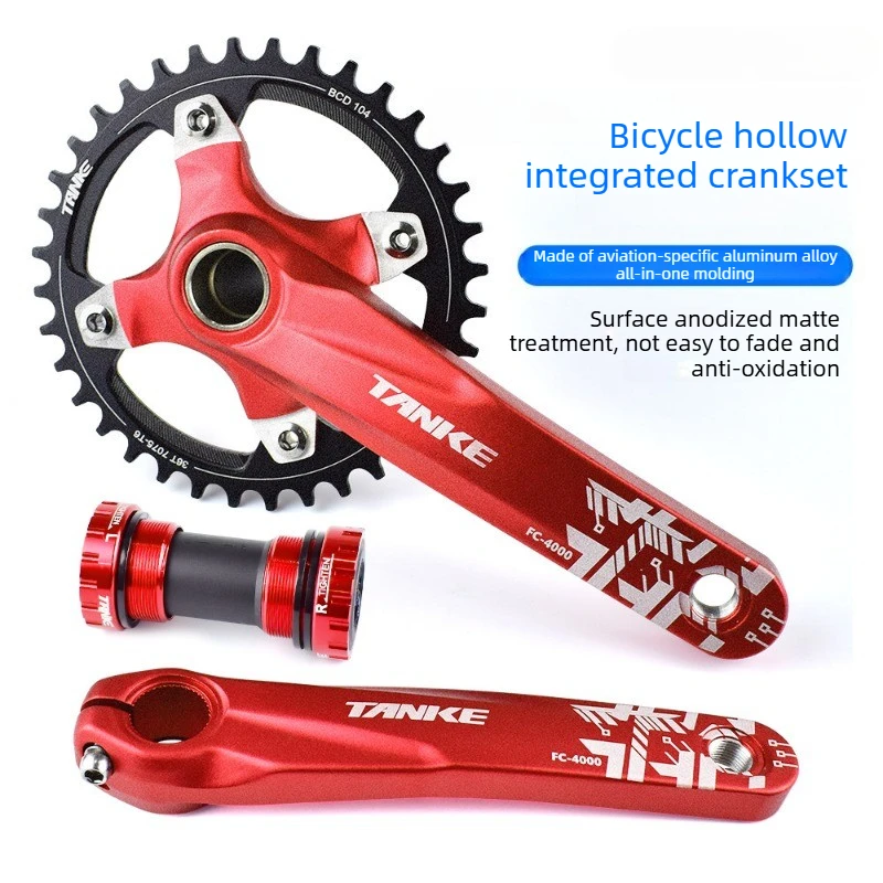 Mountain Bike Hollowtech Crankset 34/36T 104BCD Narrow Wide Single Chainring
Mountain Bike Hollowtech Crankset 34/36T 104BCD Narrow Wide Single Chainring