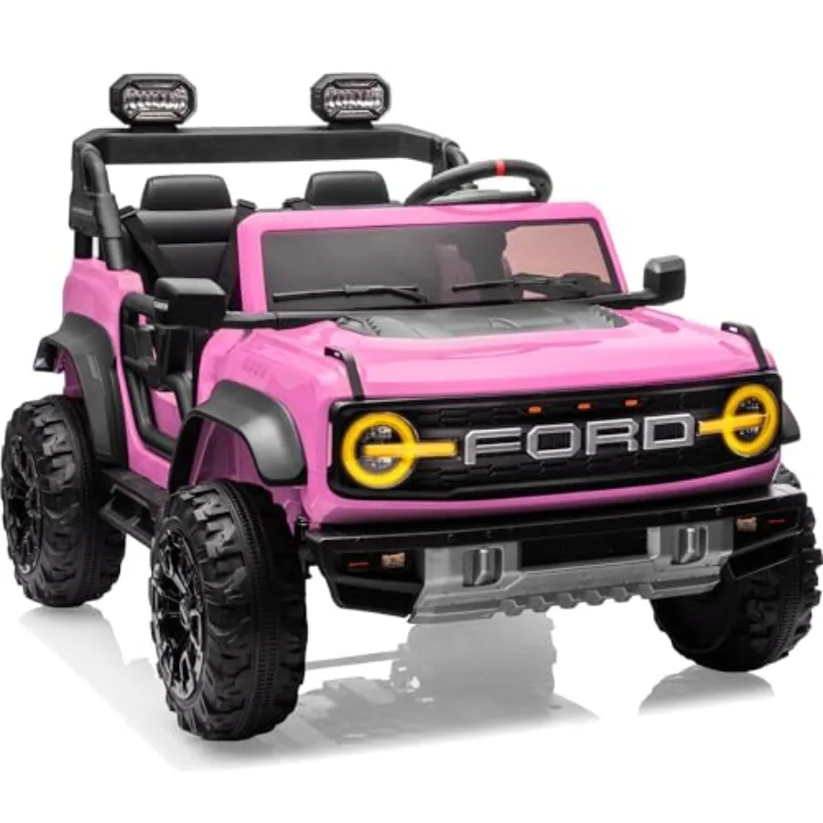 24V Ride on Toys for Big Kids, Licensed Bronco Raptor 2 Seater Ride on Cars with Remote Control, Ride on Truck w/ 4-Wheeler Suspension, 3 Speeds, Led Lights, Bluetooth (24V, Pink)
24V Ride on Toys for Big Kids, Licensed Bronco Raptor 2 Seater Ride on Cars with Remote Control, Ride on Truck w/ 4-Wheeler Suspension, 3 Speeds, Led Lights, Bluetooth (24V, Pink)