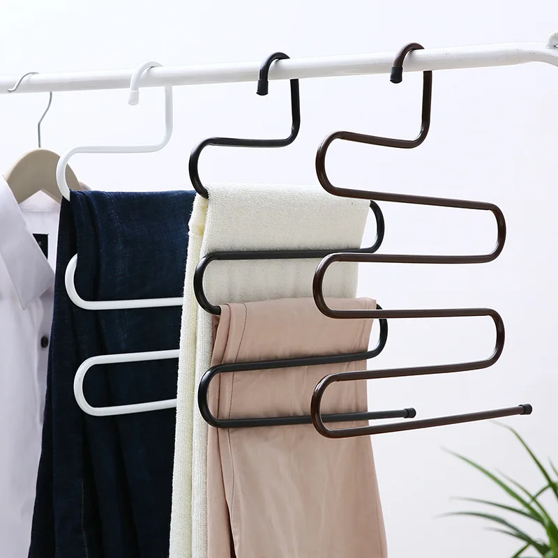 Iron 5 Layers S Type Multifunction Pants Hangers Holders Trousers Hanger Clothing Wardrobe Storage Rack Drying Rack Trouser Rack
Iron 5 Layers S Type Multifunction Pants Hangers Holders Trousers Hanger Clothing Wardrobe Storage Rack Drying Rack Trouser Rack