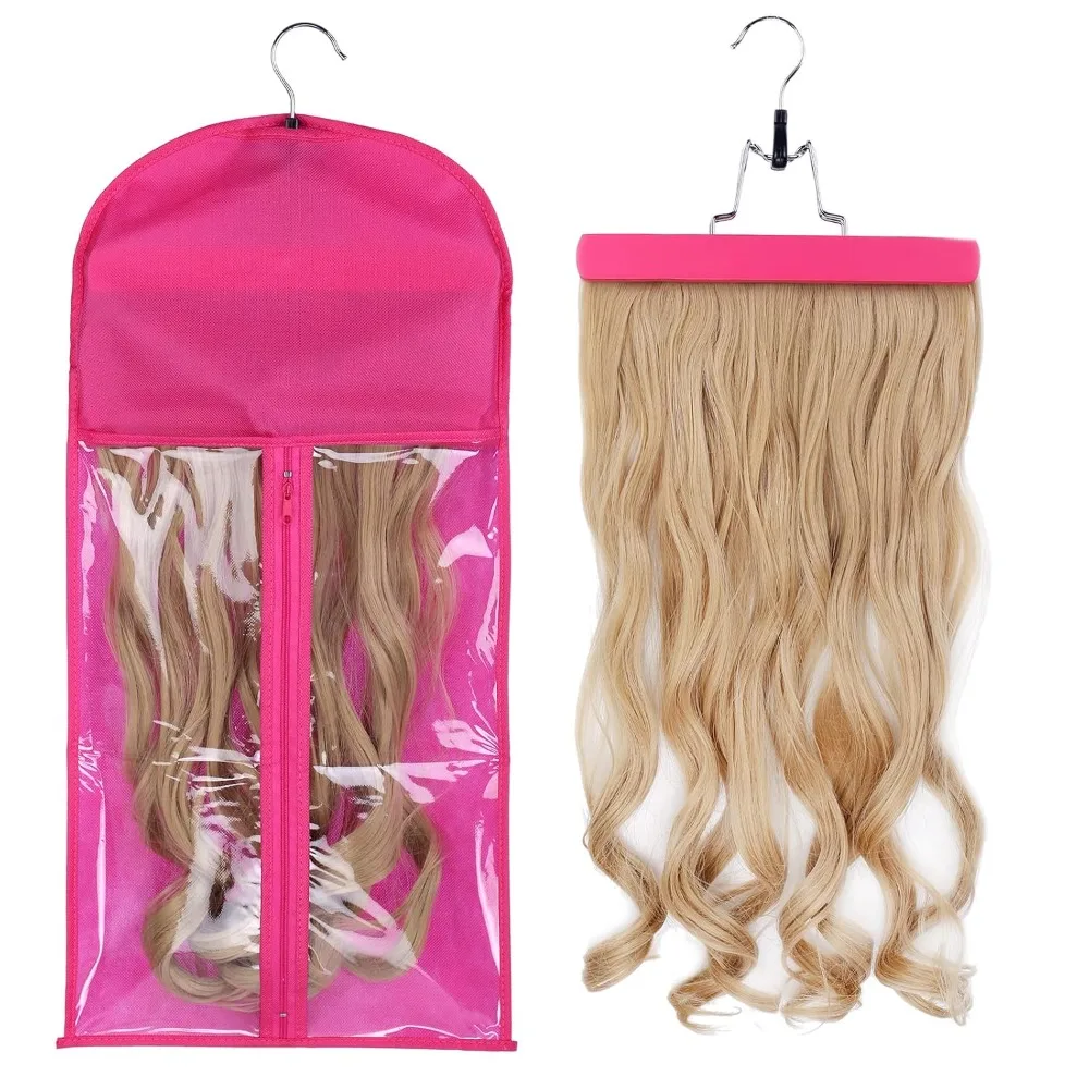 Hair Extension Hanger with Storage Bag Wig Holder Organizer Travel Case for Bundles Hairpieces Ponytails Clip in Hair Extensions and Wigs Portable Pink Carrier Display for Salon Home Store Styling Accessories Perfect for
Hair Extension Hanger with Storage Bag Wig Holder Organizer Travel Case for Bundles Hairpieces Ponytails Clip in Hair Extensions and Wigs Portable Pink Carrier Display for Salon Home Store Styling Accessories Perfect for