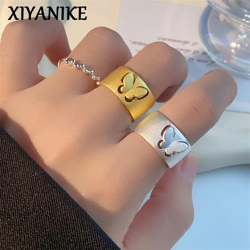 XIYANIKE Vintage Metal Butterfly Cuff Finger Rings For Women Girl Fashion New Jewelry Friend Gift Party Birthday anillos mujer
XIYANIKE Vintage Metal Butterfly Cuff Finger Rings For Women Girl Fashion New Jewelry Friend Gift Party Birthday anillos mujer