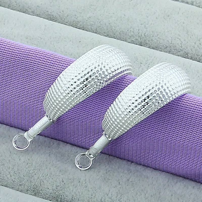 Сетчатые серьги из стерлингового серебра 925 пробы, ушные петли для женщин, очаровательные свадебные модные вечерние ювелирные украшения 
Сетчатые серьги из стерлингового серебра 925 пробы, ушные петли для женщин, очаровательные свадебные модные вечерние ювелирные украшения