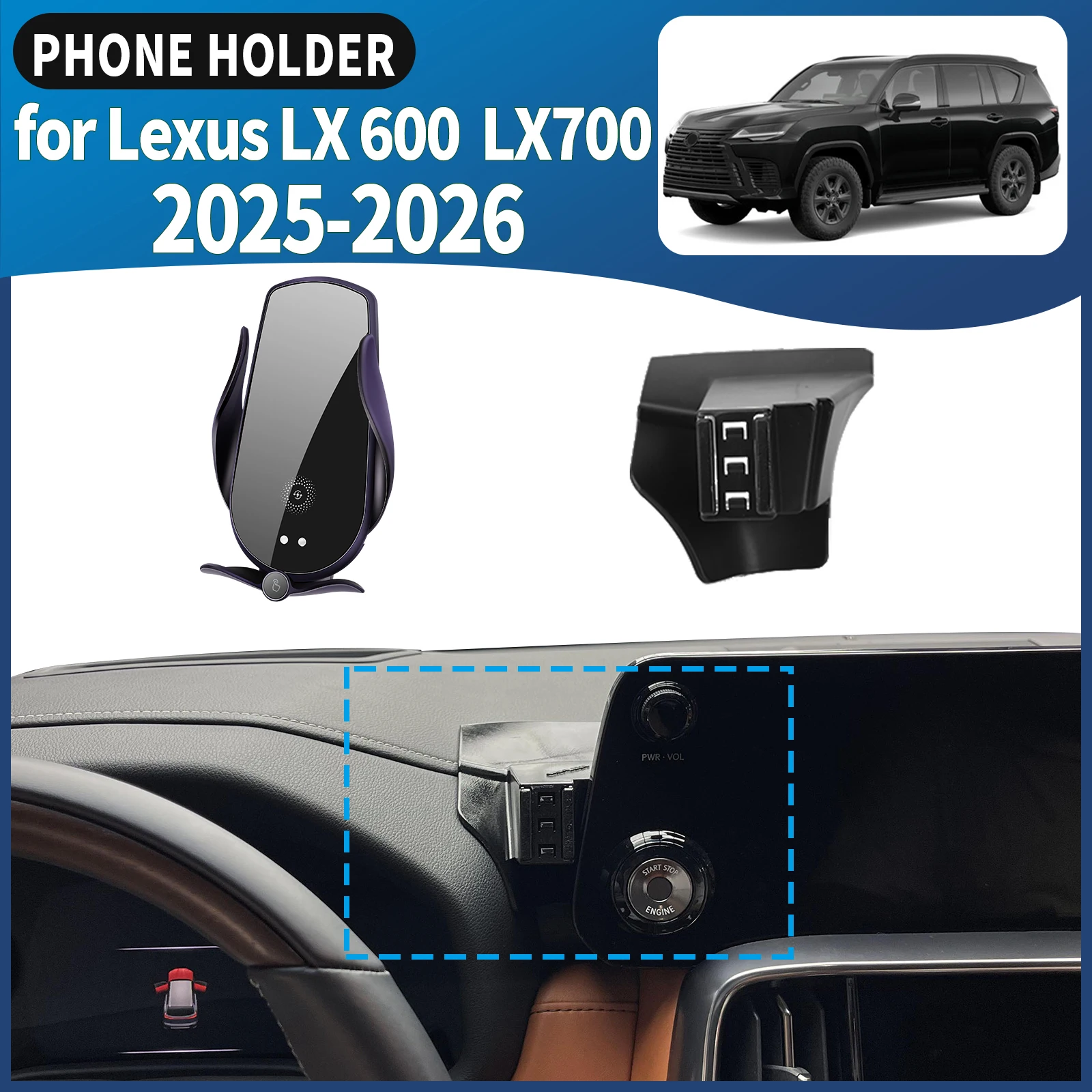 for Lexus LX 600 LX600 LX700 LX700H F SPORT Car Phone Holder Mount Vehicle-Specific GPS Navigation Easy Installation accessoires
for Lexus LX 600 LX600 LX700 LX700H F SPORT Car Phone Holder Mount Vehicle-Specific GPS Navigation Easy Installation accessoires