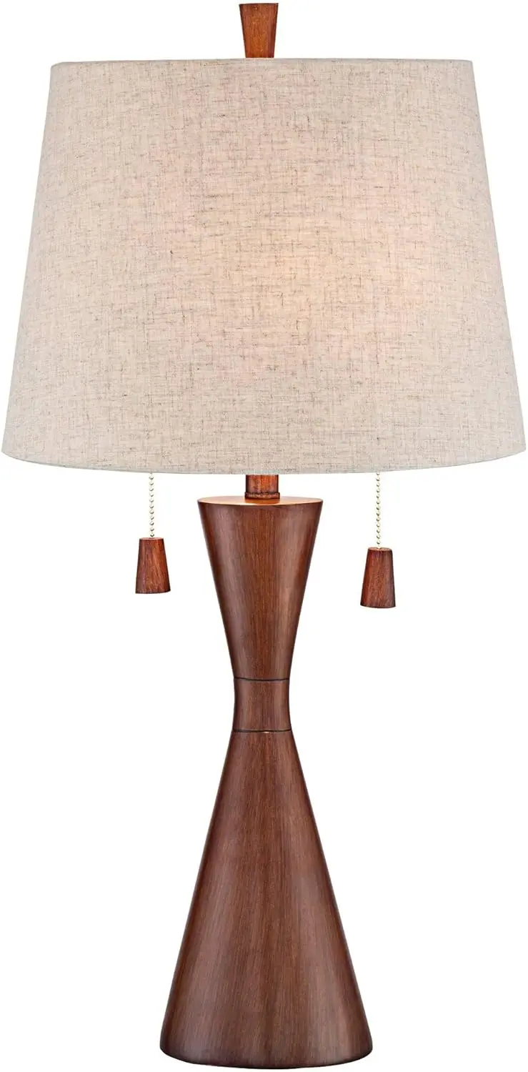 Lighting Omar Modern Lamp 28 3/4" Tall Warm Brown Wood Hourglass Oatmeal Fabric Tapered Drum Shade for Bedroom Living Room
Lighting Omar Modern Lamp 28 3/4" Tall Warm Brown Wood Hourglass Oatmeal Fabric Tapered Drum Shade for Bedroom Living Room