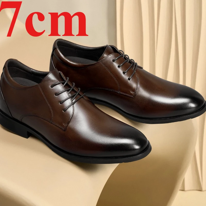 Invisible Height-increasing Derby Shoes for Men's Brown Cowhide Increased 7cm Business Wedding Elevator Shoes Men's Dress Shoes
Invisible Height-increasing Derby Shoes for Men's Brown Cowhide Increased 7cm Business Wedding Elevator Shoes Men's Dress Shoes