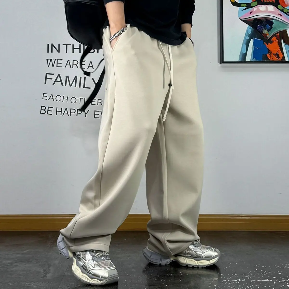 Men's Drawstring Straight Leg Sweatpants Loose Fit Casual Pants for Autumn Winter Solid Color Basic Joggers Youth Fashion
Men's Drawstring Straight Leg Sweatpants Loose Fit Casual Pants for Autumn Winter Solid Color Basic Joggers Youth Fashion