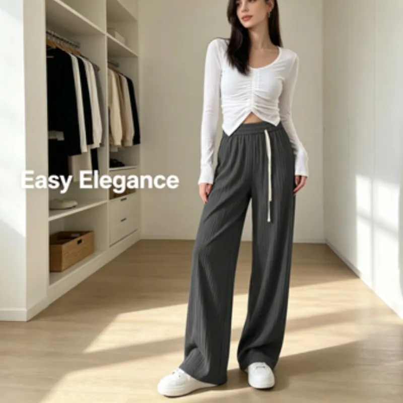 Spring High Waist Cloud Wide Leg Pants Narrow Draping Long Pants High Elastic Straight Leg Petite Casual Pants Women
Spring High Waist Cloud Wide Leg Pants Narrow Draping Long Pants High Elastic Straight Leg Petite Casual Pants Women