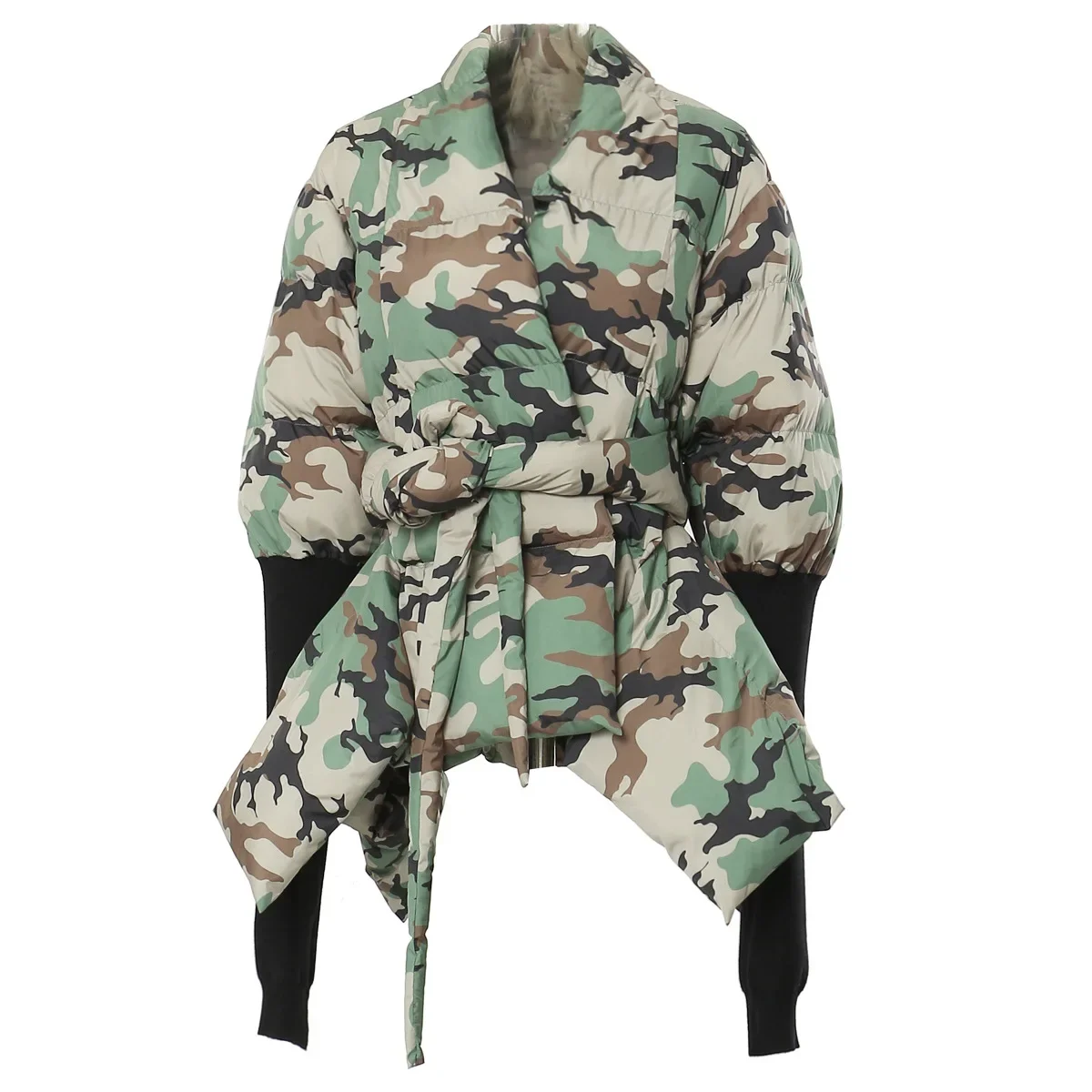Camouflage Asymmetrical Puffer Jacket Women 2026 Winter Clothes Thick Warm Long Sleeve Bow Cotton Down Coat Female Parkas Largas
Camouflage Asymmetrical Puffer Jacket Women 2026 Winter Clothes Thick Warm Long Sleeve Bow Cotton Down Coat Female Parkas Largas