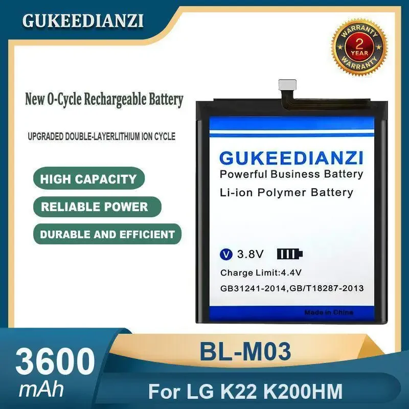 Аккумулятор для мобильного телефона BL-M03 большой емкости 3600 мАч для LG K22 K200HM
Аккумулятор для мобильного телефона BL-M03 большой емкости 3600 мАч для LG K22 K200HM