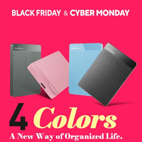 UnionSine Portable External Hard Drive 1TB 2.5" USB 3.0 High-Speed HDD for PC, Laptop, PS4, PS5, Mac, Smart TV, Xbox, Backup