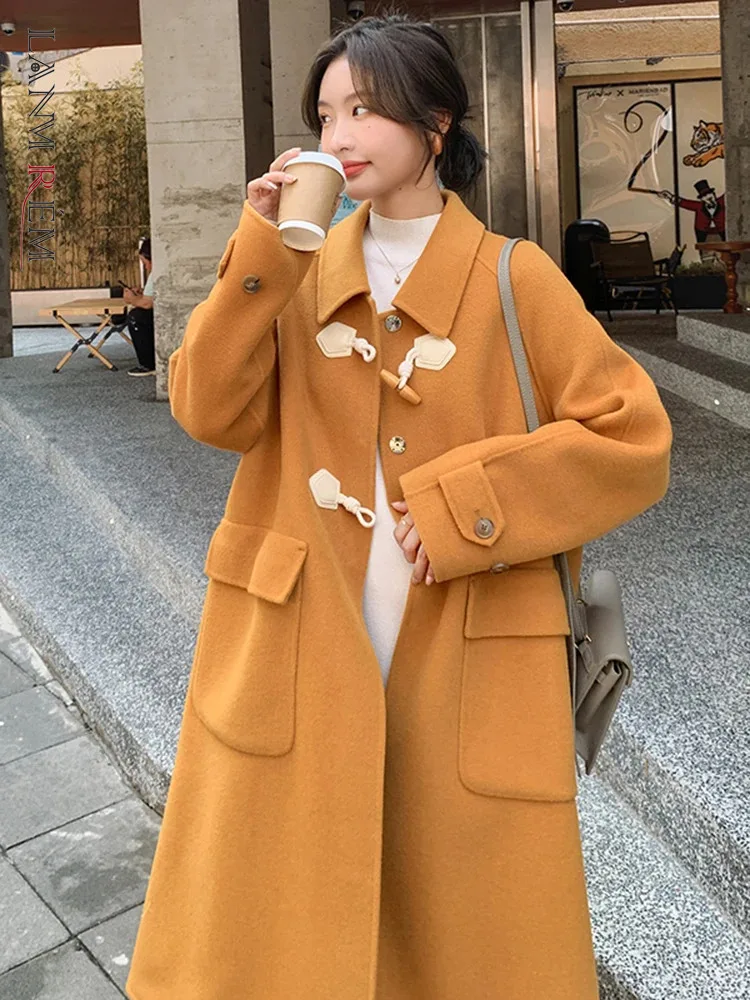LANMREM Woolen Coats For Women Lapel Long Sleeves Single Breasted Solid Color Loose Coats 2024 Winter New Streetwear 2DB1201
LANMREM Woolen Coats For Women Lapel Long Sleeves Single Breasted Solid Color Loose Coats 2024 Winter New Streetwear 2DB1201